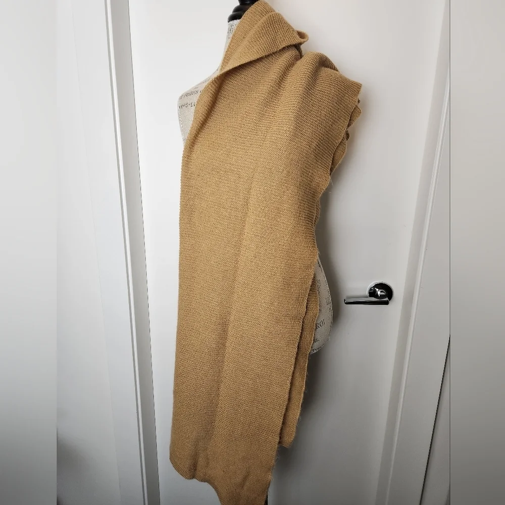 Steve Madden long camel knit scarf - Picture 3 of 6